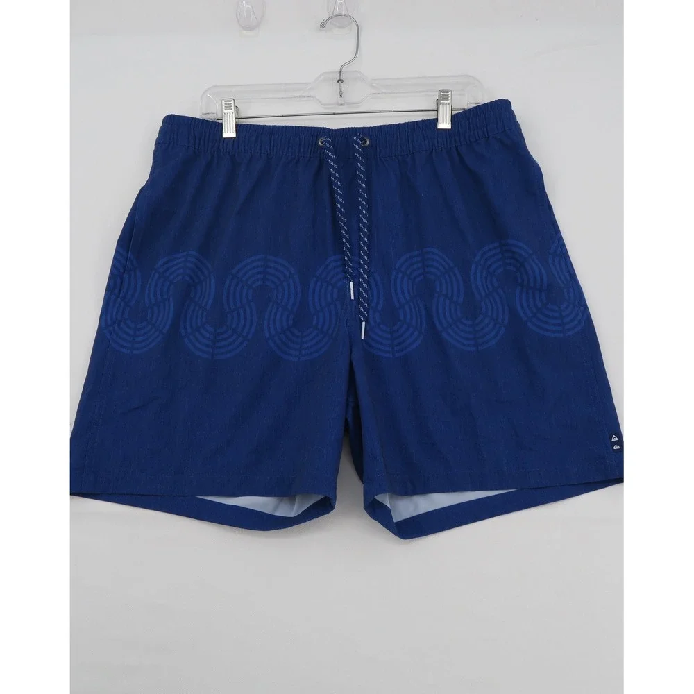 Quiksilver Tokolocom Mens Royal Blue Graphic Board Shorts XL Swim Trunks